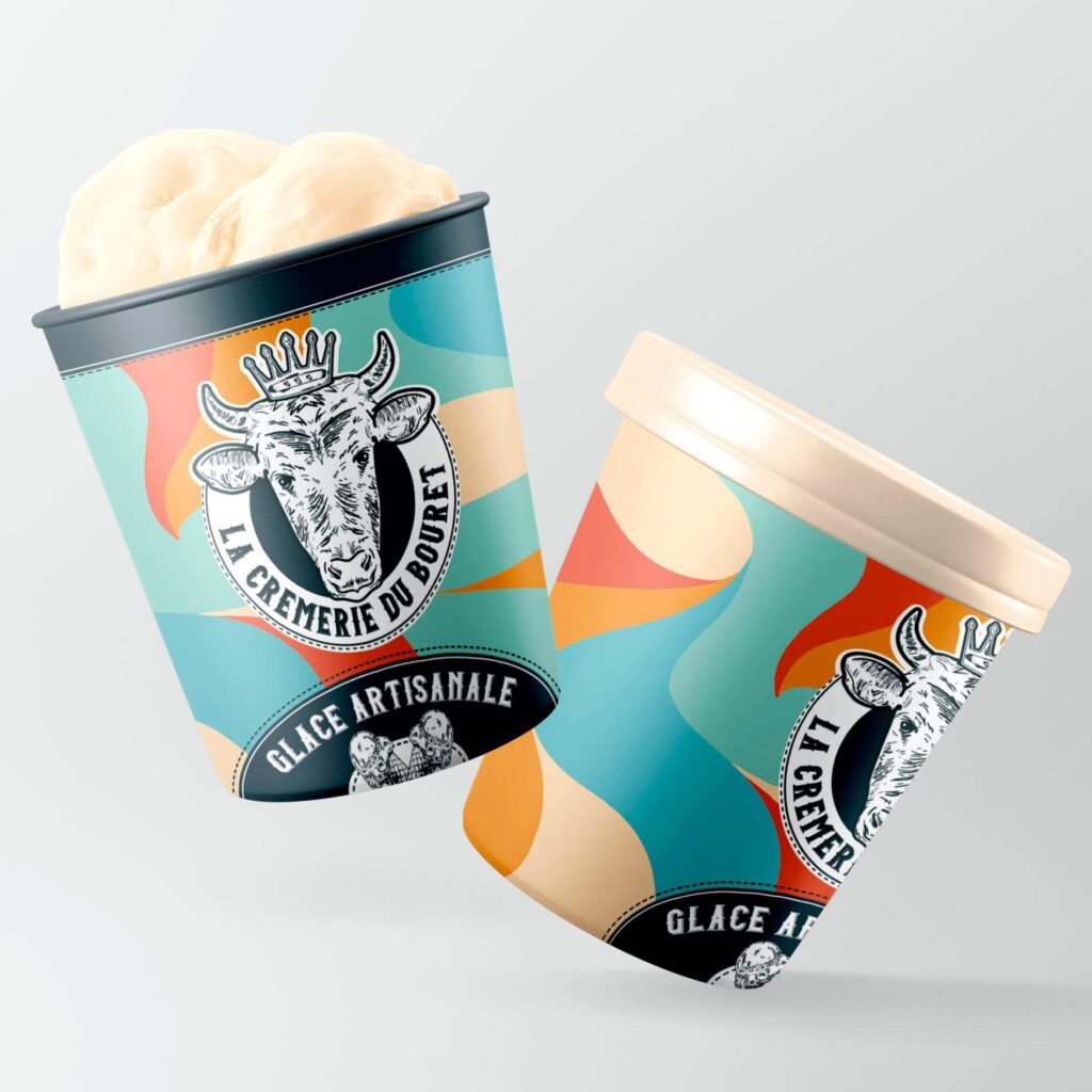 étiquette pour pot de glace