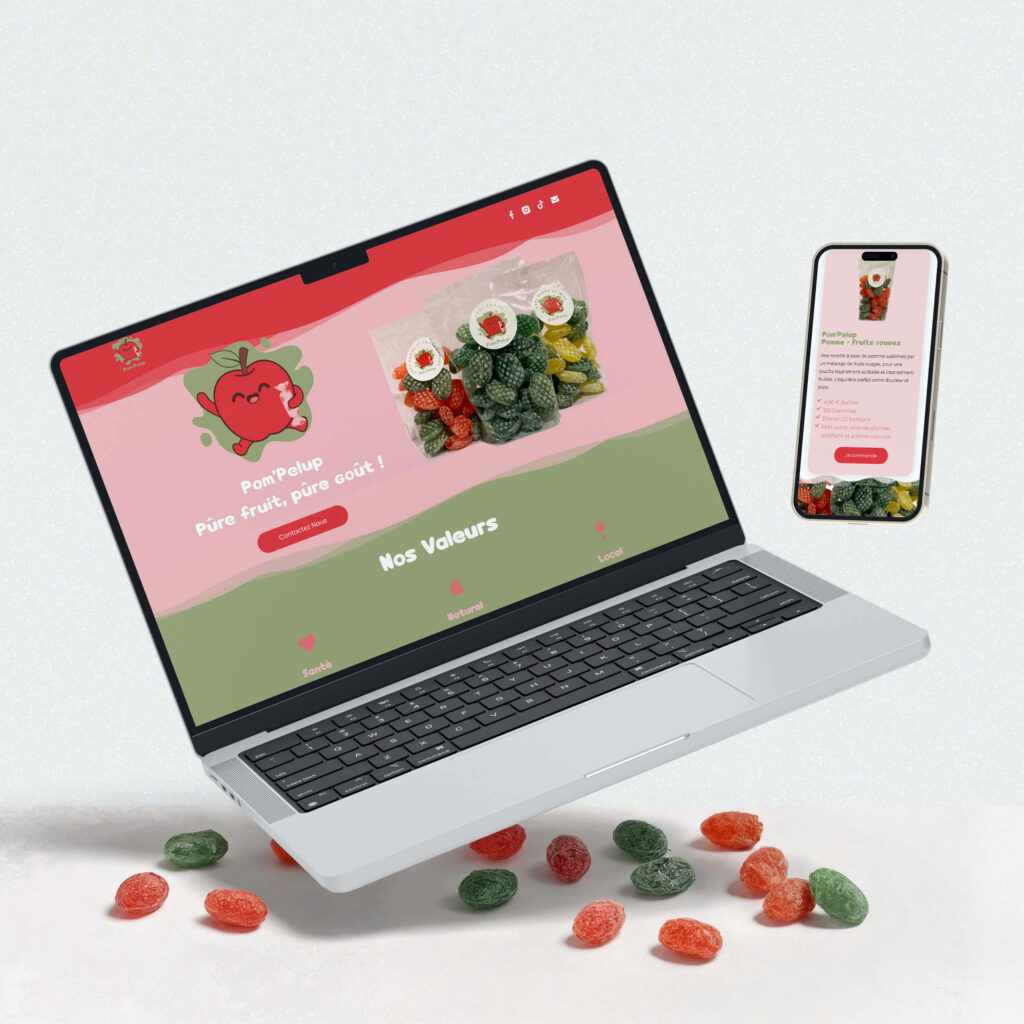 site web wordpress Pom'Pelup bonbons