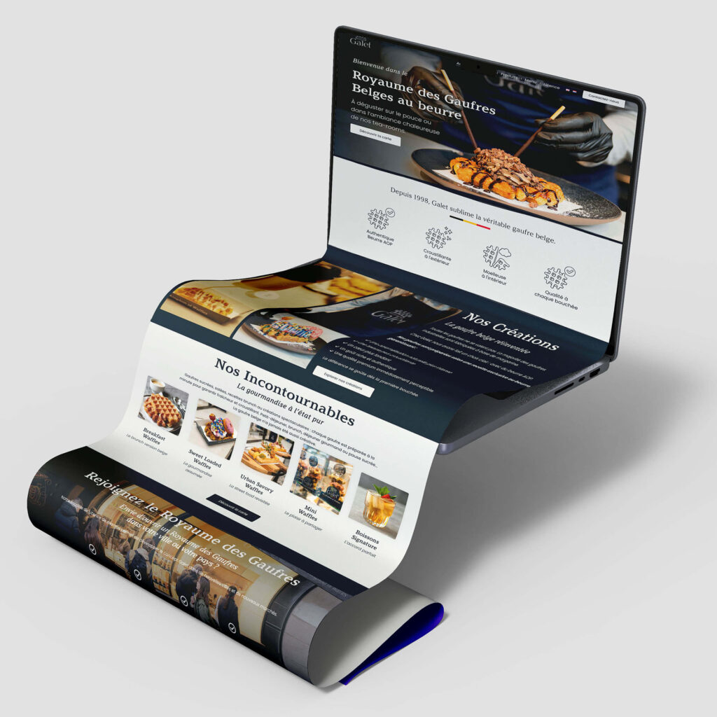 Création du site web Galet le royaume de la gaufre belge