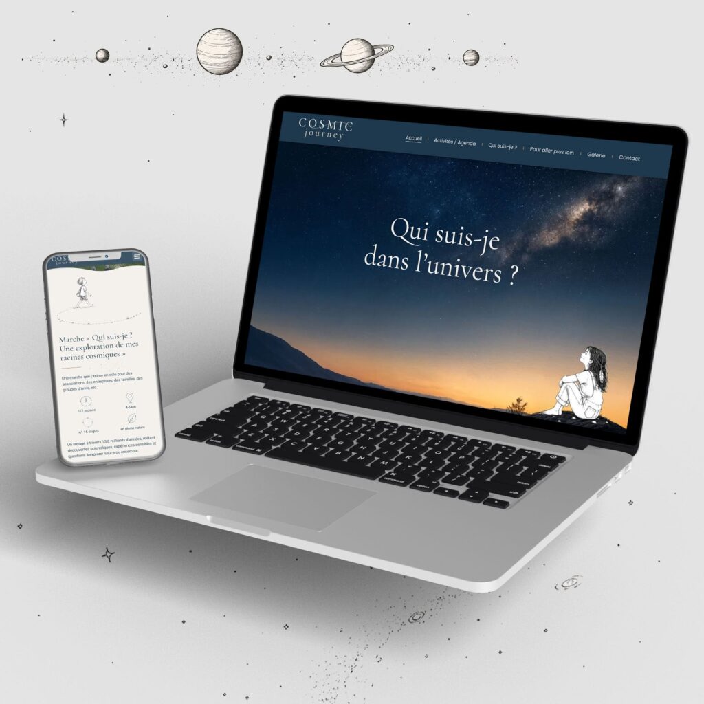 Cosmic Journey création d’un site web immersif et poétique
